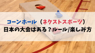 コーンホール（ネクストスポーツ）日本の大会はある？ルールと楽しみ方まとめ