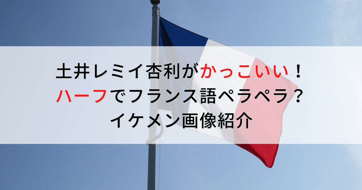 レミたん 土井レミイ杏利 がかっこいい ハーフでフランス語ペラペラ イケメン画像紹介 カパりんブログ